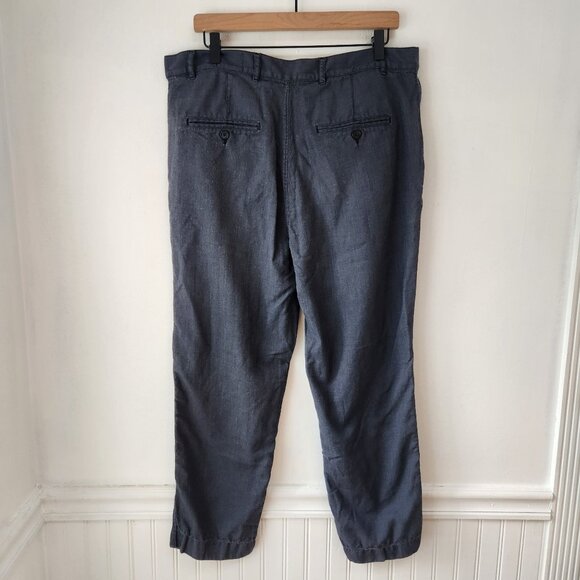 Billy Reid Grey Flat Front Trousers Dress Pants Virgin Wool Silk Cashmere 36 - Picture 2 of 11